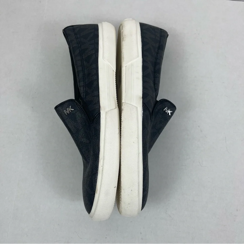 Michael Kors Women’s Black Slip On MK Logo  Sneakers Size 10‎